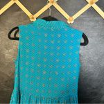 Avaasa Turquoise Button Front Midi Dress Size Small Blue Photo 5