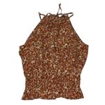 Paper Crane Floral Print Brown Skirt Set(Size Small) Photo 3
