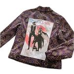 Via Penny Lane Reworked Apparel | Fleetwood Mac Graphic Floral Jacket Medium Purple Photo 0