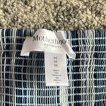 Motherhood Maternity  Printed Smocked Back Maternity Tank Top in Blue Stripe Photo 4