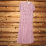 Mac Duggal 9212 Embellished High Neck Cap Sleeve A Line Dress Pink 12 Photo 5