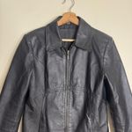 Jaclyn Smith Jacket Womens Small soft Leather Petite Zip Up Classic Coat y2k Photo 2