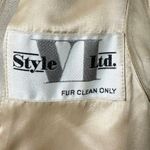 Vintage 70s Beige Faux Fur Coat Style VI Ltd Collared Button Front, Sz Medium Tan Photo 2