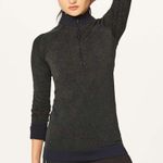 Lululemon Rest Less 1/2 Zip Black / Armory Photo 2