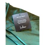 Lulus Fondly Loved Dark Green Satin Wrap Maxi Dress Photo 13