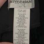 Betsy and Adam  Black Knee Length Cocktail Dress Rouching and Zipper Flower Detail Photo 11