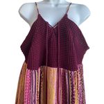 Xhilaration  Women Boho Maxi Sundress Dress L Vibrant Smock Back‎ Festival Beachy Photo 3