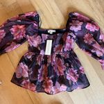 Urban Outfitters NWT Thirty/ Thirty Floral Babydoll Puff Sleeve Blouse Size extra small Photo 1