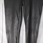 Spanx Black Shiny Faux Leather Leggings Womens M Photo 3