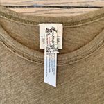 Free People NWOT Army Green Linen Bodysuit Tank S Photo 9