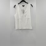 J.Crew  Stretch cotton-blend V-neck top in white Photo 3