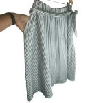 Talbots  NWT Blue & White Striped Linen Cotton Blend Midi A-Line‎ Skirt Size XLP Photo 3