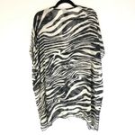 Cover2Cover Womens Swim Cover Up Robe Sheer Zebra Striped Black White Size S Photo 1