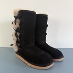 Koolaburra by UGG Victoria Tall Black Suede Bow Winter Boots Size 6 Photo 1