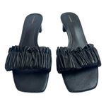 Reformation Shereen Ruched Block Slip-On Heel in Black Size 10.5 Photo 1