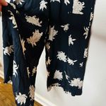 Vince Chrysanthemum Black & White Print Floral 100% Silk Jumpsuit Size Large Photo 7