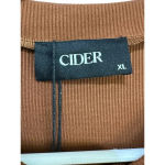 Cider NWT  Brown Ribbed Knit Crop Top Size XL Photo 3