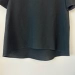 Jenni Kayne Black Crepe Sheer Crewneck Blouse Size S Photo 3