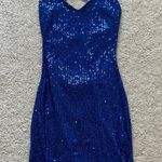 Charlotte Russe Charolette Russe Sparkle Blue Homecoming Dress Photo 0