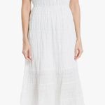 Max Studio Sleeveless Tiered White Midi Dress Photo 0