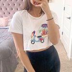 Coral Bay Vintage  Cropped Bird Graphic Top Photo 1
