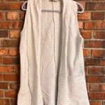 Habitat  womens open front fleece lagenlook minimalist cozy cardigan vest cream M Photo 0