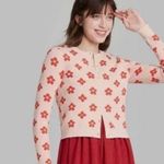 Wild Fable π¦ Cream Orange Floral Flower Print Cropped Cardigan Spring Medium Photo 0