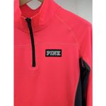 Victoria's Secret New PINK Ultimate Logo Pink Gray 1/4 Zip Pullover Women's Photo 2