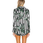 Revolve  Plush PJ Set in Black & White Jungle Stripe Photo 1