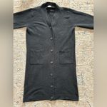 CAbi  Button Front Shirttail Cardigan Sweater Women's‎ Size Small Black Dress Photo 1