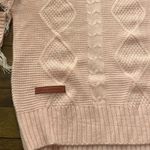 Simply Southern Womens Medium Fringe Sleeve Pullover Sweater Pink Cable Knit Photo 4