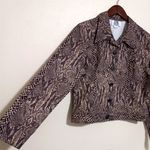Star City STAR C.C.C. L 80s Vintage Snakeskin Print Waist Jacket Photo 0