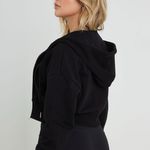 Garage  Black Cropped Zip-Up Hoodie- Size Large Photo 1