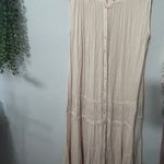 Free People NEW Pretty Cozy Maxi Dress Oversized Size Small Ecru Sleeveless Boho Photo 9