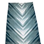 Chico's Chico’s Ombré Turquoise & White Chevron Slit Maxi Skirt Size 12 (Chico’s 2) Photo 1