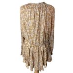 #308 FATE FLoral Cream and Marigold Mini Dress Gold Size XL Photo 3