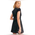 Free People NWT Something Sweet Mini black denim dress 4 Photo 2