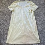 Vintage Yellow Floral Embroidery Housedress Size M Photo 5