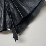 ZARA BLACK VOLUMINOUS GENUINE LEATHER TOP TRF CAPSULE COLLECTION SIZE LARGE LE Photo 2