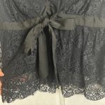Free People lace v-neck loose fit black blouse women’s Size Small Photo 12
