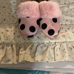Victoria's Secret  Pink and Black Polka Dot Slippers Photo 2