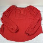 Sanctuary  Burnt Orange Sheer Long  Sleeve Shirt Size  Medium Photo 14