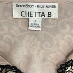 Chetta B VTG , Sherrie Bloom, Peter Novello black gold embroidered lace top S 4. Photo 7