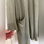 Olive Open Front Cardigan by Adrienne Vittadini Green Size L Photo 1