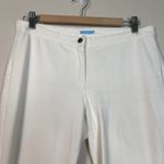 J. McLaughlin Pants Womens White Tapered Zip Ankle Size 8 Resortwear Beach Office Photo 2