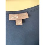 J. Jill Perfect Pima Blue Sleeveless Tank Dress Maxi Large Cotton Spandex Long Photo 1