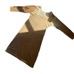 Vintage 90s crushed velvet golden midi dress Gold Size L Photo 8