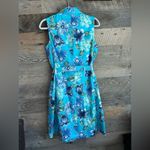 White Stag Blue and White Tie Front Sundress Photo 4