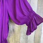 Allen B by Allen Schwartz Purple 2 Piece Cami & Sheer Top with Ruffles Size XL Photo 2