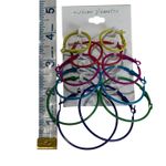 Graduated Multicolor Rainbow Hoops Set of 6 Photo 1